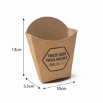 Pudełko Gastronomiczne EKO - Frytki - Średnie - Personalizowane - Grafika - Logo - BEZ SUP! - obrazek 2