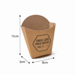 Pudełko Gastronomiczne EKO - Frytki - Małe - Personalizowane - Grafika - Logo - BEZ SUP! - obrazek 2