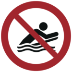 Naklejki Zakaz P063 - Zakaz uprawiania bodyboardingu