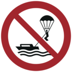 Naklejki Zakaz P066 - Zakaz uprawiania parasailingu