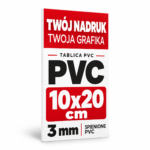 Tablica Szyld Reklama - PVC 3mm Własny Nadruk - Grafika - 10x20 cm