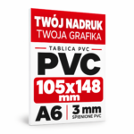 Tablica Szyld Reklama - PVC 3mm Własny Nadruk - Grafika - 105x148 mm (A6)