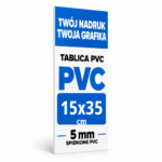 Tablica Szyld Reklama - PVC 5mm Własny Nadruk - Grafika - 15x35 cm