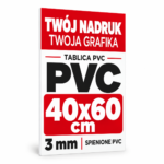 Tablica Szyld Reklama - PVC 3mm Własny Nadruk - Grafika - 40x60 cm
