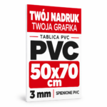 Tablica Szyld Reklama - PVC 3mm Własny Nadruk - Grafika - 50x70 cm