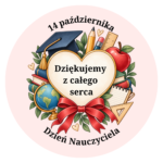 Naklejki Dzień Nauczyciela – Dziękujemy z całego serca