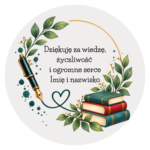 Naklejki Dzień Nauczyciela – personalizowane: wiedza i serce