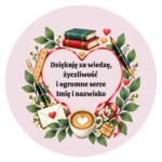 Naklejki Dzień Nauczyciela – personalizowane: podziękowanie