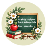 Naklejki Dzień Nauczyciela – personalizowane: piękne lekcje